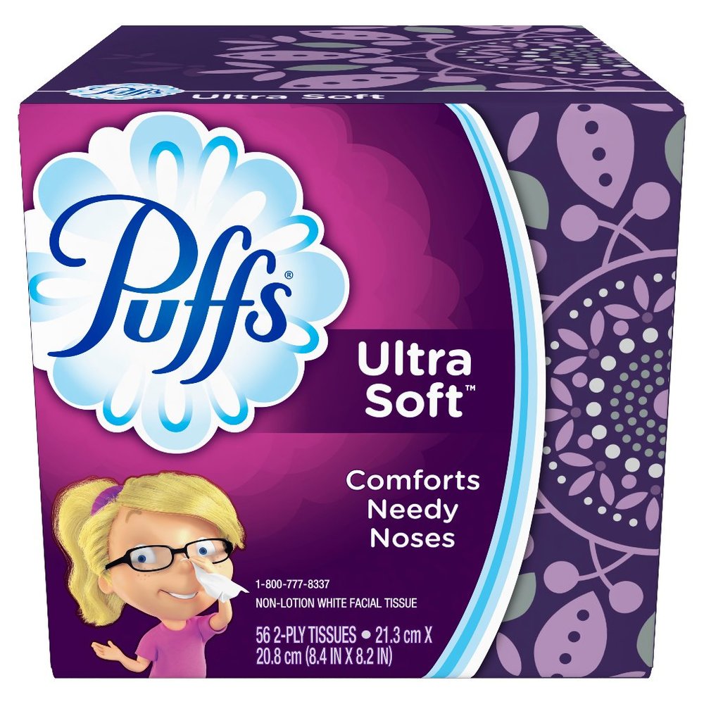 (4 Pack) Puffs Ultra Soft Facial 56 Tissue per pk